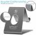 Lamicall Cell Phone Stand, Desk Phone Holder Cradle, Compatible with Phone 12 Mini 11 Pro Xs Max XR X 8 7 6 Plus SE, All Smartphones Charging Dock, Office Desktop Accessories - Silver